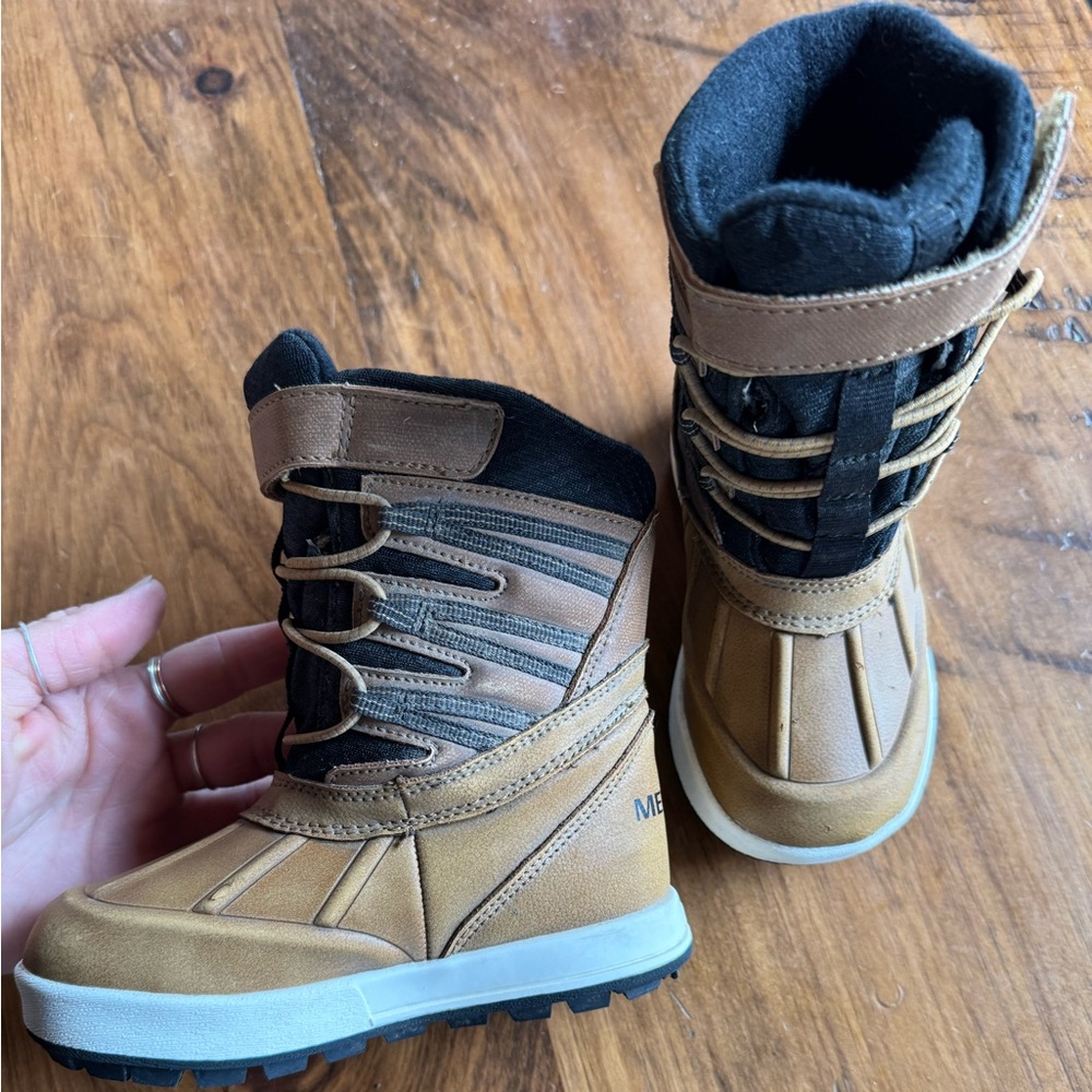 Merrell Kids Brown & Black Waterproof Snow Boots
